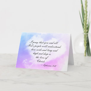 Het 3:18 van Ephesians hoe wijd en diep is liefde Kaart