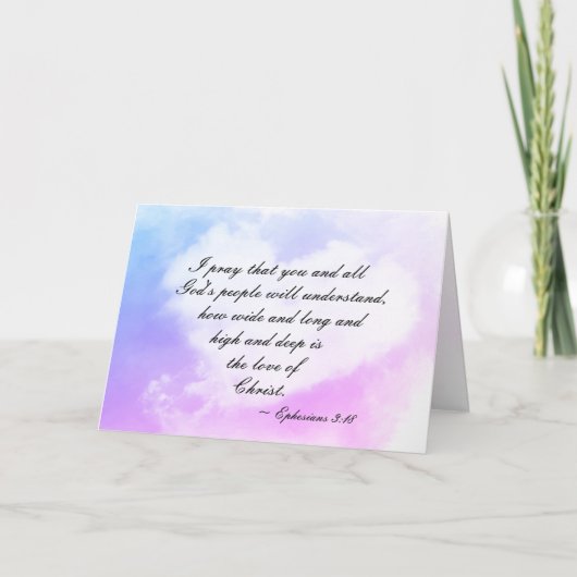 Het 3:18 van Ephesians hoe wijd en diep is liefde Kaart (Voorkant)
