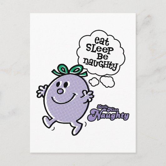 Het 3-stappenplan van Miss Naughty Briefkaart (Voorkant)