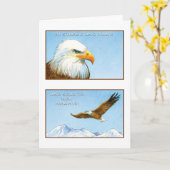 Het 40:31 van Isaiah van het Wenskaart van Eagle Kaart (Gele Bloem)