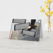 HET 40:31 VAN ISAIAH ZET OMHOOG MET VLEUGELS OP KAART (Gele Bloem)