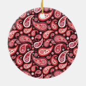 het 40ste Robijnrode Monogram van Paisley van het Keramisch Ornament (Achterkant)