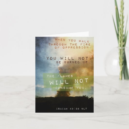 Het 43:2inspirerend van Isaiah notecard Kaart (Voorkant)