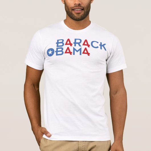 Het 44e President, Barack Obama, Vier Rood 4's T-shirt (Voorkant)