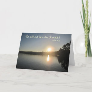 Het 46:10 van de psalm - ben nog en weet dat ik kaart