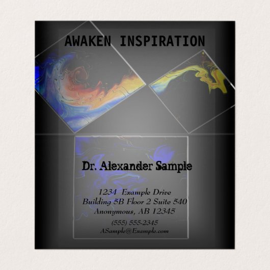 Het 47e Euclid-probleem Visitekaartje (Binnenkant ongevouwen)