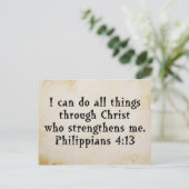 het 4:13 van scripturePhil Briefkaart (Staand voorkant)