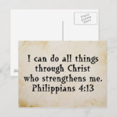 het 4:13 van scripturePhil Briefkaart (Voorkant / Achterkant)