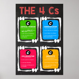 Het 4cs-Poster voor kritisch denken Poster