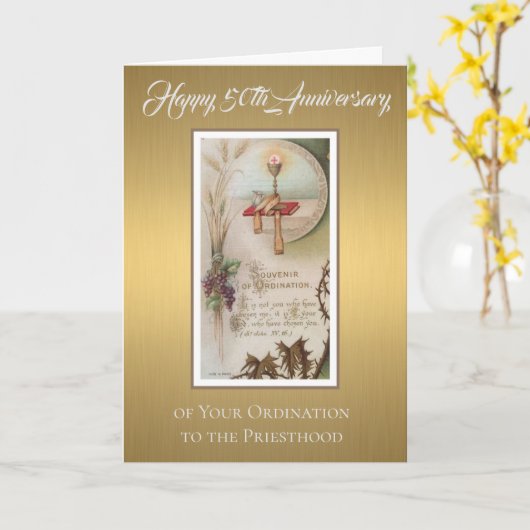 het 50ste Altaar van de Gastheer van de Miskelk Kaart (Gele Bloem)