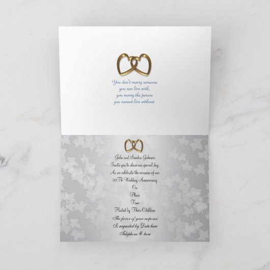 het 50ste blauw van de uitnodigingshydrangea (Binnen)