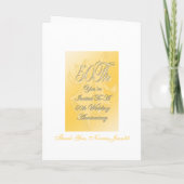 het 50ste Jubileum van het Huwelijk nodigt Kaart (Achterkant)