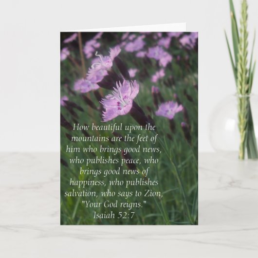 Het 52:7 van Isaiah Kaart (Voorkant)