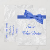 het 60ste Damast van de Verjaardag en de Boog Faux Save The Date (Voorkant / Achterkant)