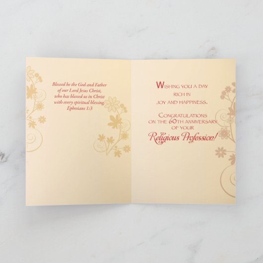 het 60ste Kruis van de Non van het Jubileum van Kaart (Binnen)