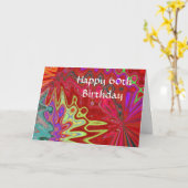 het 60ste Wenskaart van het Gedicht van de Kaart (Gele Bloem)