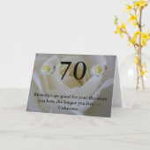 het 70ste Wit van de Verjaardag nam de Groet van Kaart (Gele Bloem)
