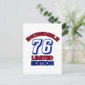het 76ste Ontwerp van de Verjaardag Briefkaart (Staand voorkant)