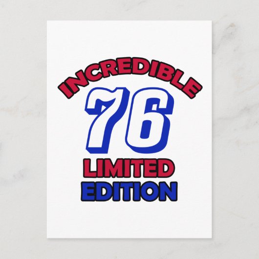 het 76ste Ontwerp van de Verjaardag Briefkaart (Voorkant)