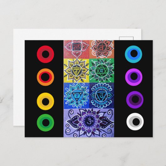 Het 7 Chakras Briefkaart (Voorkant / Achterkant)