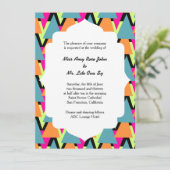 Het 80-jarige Geometrische patroon van de stijl va Kaart (Staand voorkant)