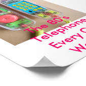 Het 80-Poster Telefoonnummer Poster (Hoek)