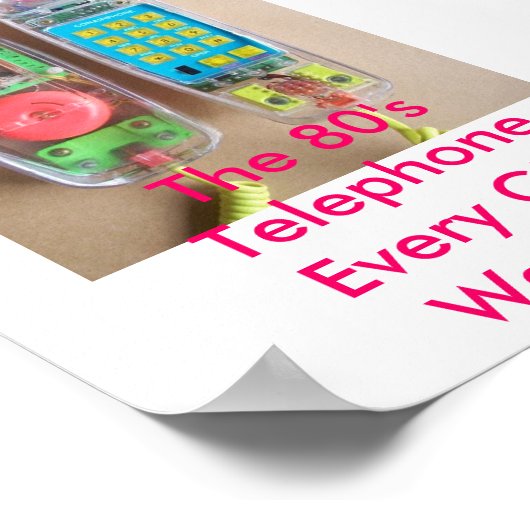 Het 80-Poster Telefoonnummer Poster (Hoek)
