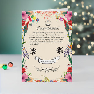 Het 80ste Wenskaart van Melinda Folie Feestdagenkaart