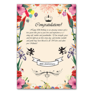 Het 80ste Wenskaart van Melinda Kaart