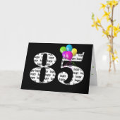 het 85ste boeket van de verjaardagsballon kaart (Gele Bloem)