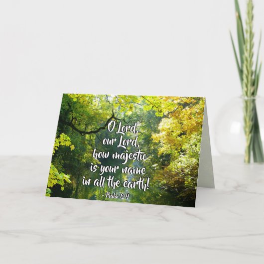 Het 8:9O Lord van de psalm, hoe Majestueus Jouw Kaart (Voorkant)