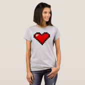 Het 8-bits hart van vrouwen: Klassieke Retro Gamer T-shirt (Voorkant volledig)