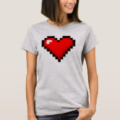 Het 8-bits hart van vrouwen: Klassieke Retro Gamer T-shirt (Voorkant)