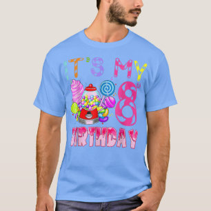 Het 8-jarige Snoep Candyland Birthday Girl T-shirt