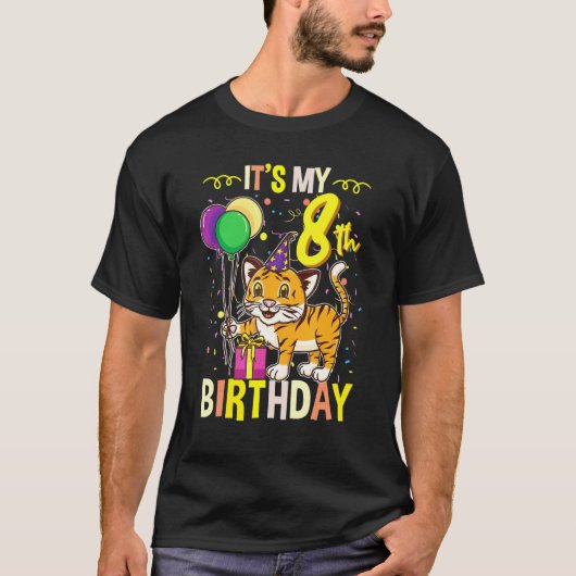 Het 8-jarige tijgerdier t-shirt (Voorkant)