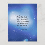 Het 91:11 van de psalm briefkaart (Voorkant)