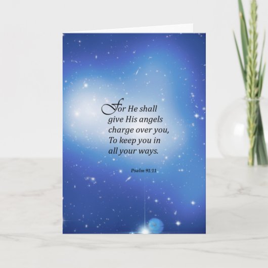 Het 91:11 van de psalm kaart (Voorkant)