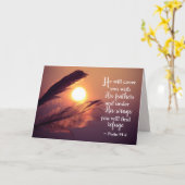 Het 91:4 van de psalm zal hij u met Zijn Veren Kaart (Gele Bloem)