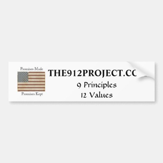 Het 9-12-project bumpersticker (Voorkant)