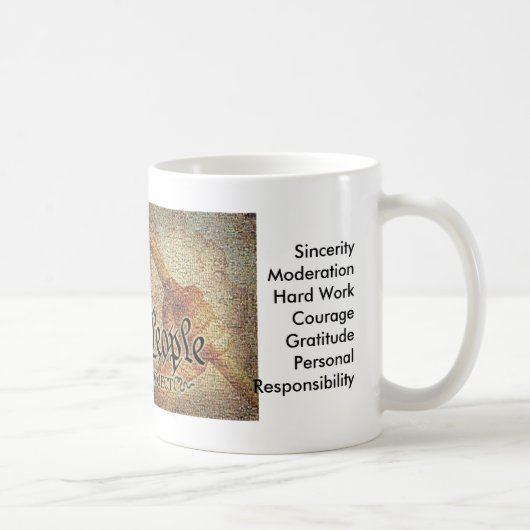 Het 9-12-project mozaïek en de 12 waarden koffiemok (Rechts)