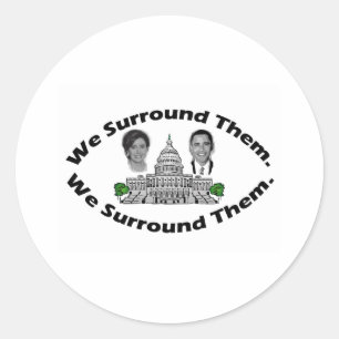 Het 9-12 project - "We omringen ze" Ronde Sticker