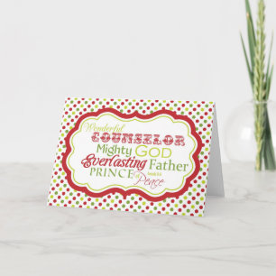 Het 9:6 van kaart-Isaiah van Kerstmis van het Vers Feestdagen Kaart