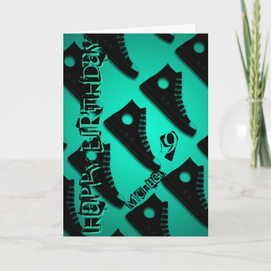 het 9de Wenskaart van de Douane van de Verjaardag Kaart (Voorkant)