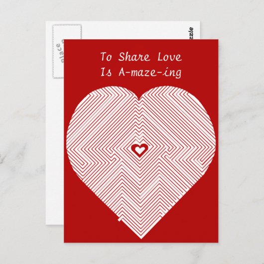 Het a-Labyrint van de Liefde van het aandeel PC Briefkaart (Voorkant / Achterkant)