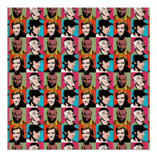Het A-Team geïnspireerde Karakterontwerp Retro TV  Perfect Poster