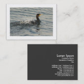 Het aalscholver Leren aan Swim (Grenzen) Visitekaartje (Voorkant / Achterkant)