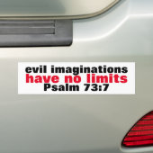 Het aambeeld heeft geen grenzen Psalm 73:7 Truïsme Bumpersticker (Op auto)