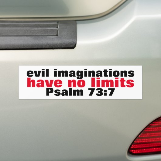 Het aambeeld heeft geen grenzen Psalm 73:7 Truïsme Bumpersticker (Op auto)