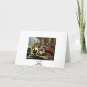 Het aanbidden van de 17de Eeuw van Herders Feestdagen Kaart (Achterkant)