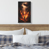 Het Aanbieden van Vuur Canvas Afdruk (Insitu (Slaapkamer))